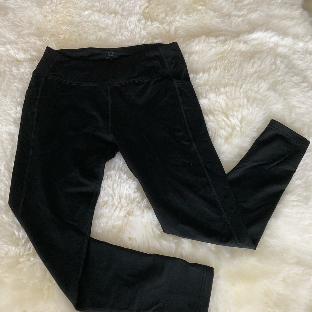 WoolX McKenna pocket leggings merino black size large regular length